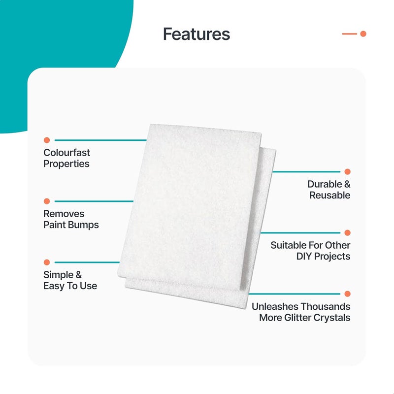 V1RTUS 2 x White Paint Buffing Pads - for use with Hemway Glitter Paint Additives - Unleashes Thousands More Glitter Crystals - Image 1